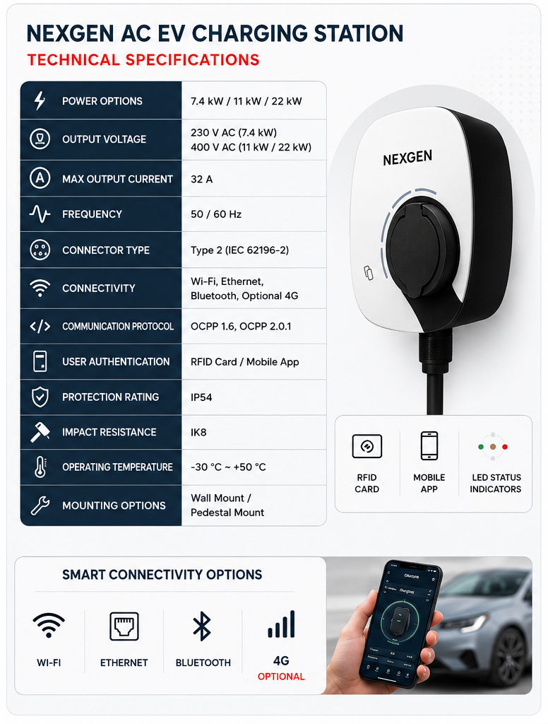 White Rose Nexgen AC Charge Station